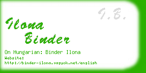 ilona binder business card